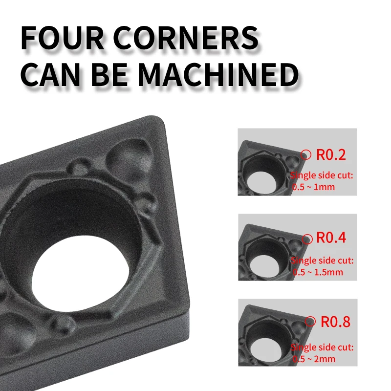 Imagem -04 - Lâmina Ccmt para Aço Ccmt06 09 tf lq tm mf pf pm Yz6030 Yz5010 Carboneto de Inserção para Sclcr l Torneamento Externo Ferramenta Cortador Cnc Torno
