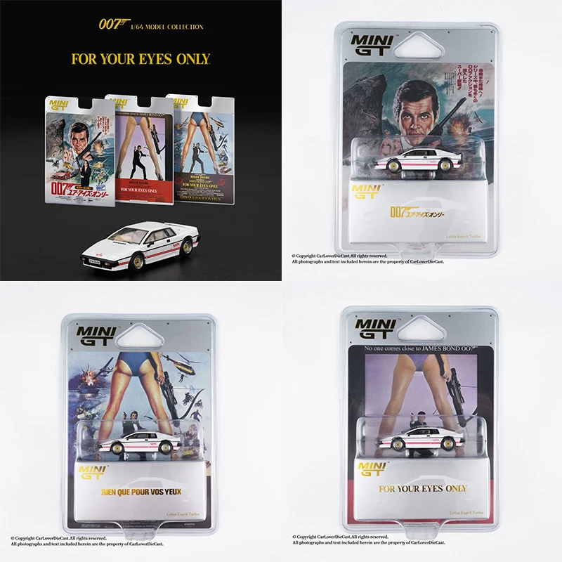 

MINIGT 1:64 Lotus Esprit Turbo White только для ваших глаз MGT00907-007 автомобильные игрушки из сплава, литая под давлением металлическая модель для детей