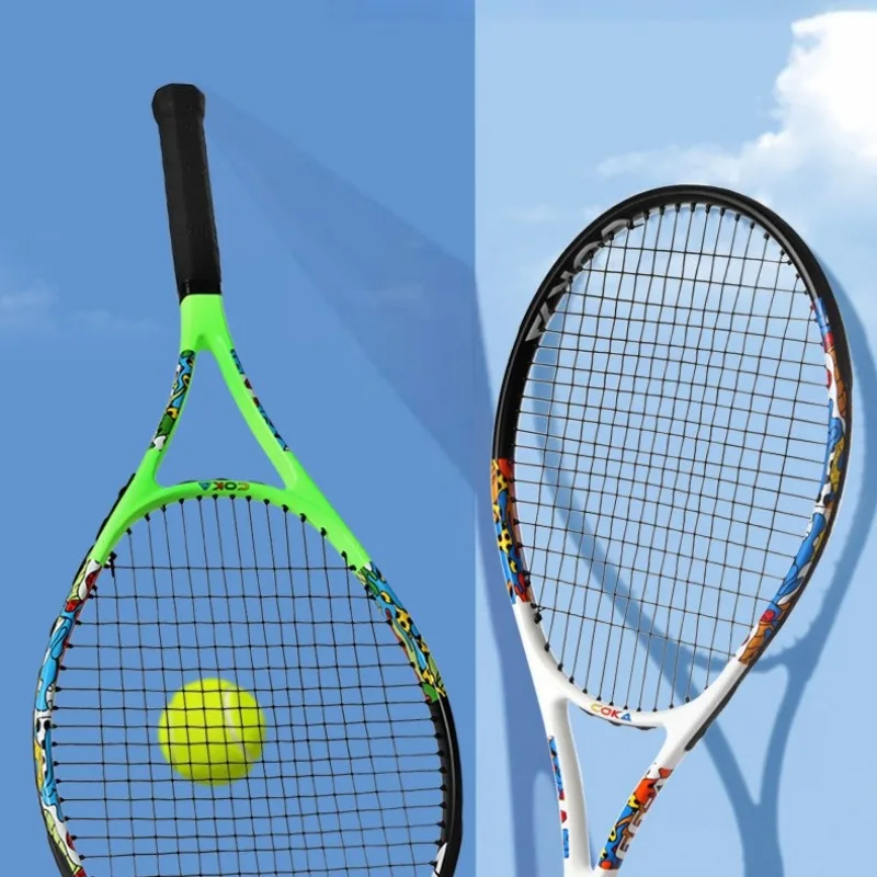 Aluminum Carbon Tennis Racket Adult Lightweight Durable Single Includes Large Bag Tennis Racquet Beach Tennis Racket Tennis Bag
