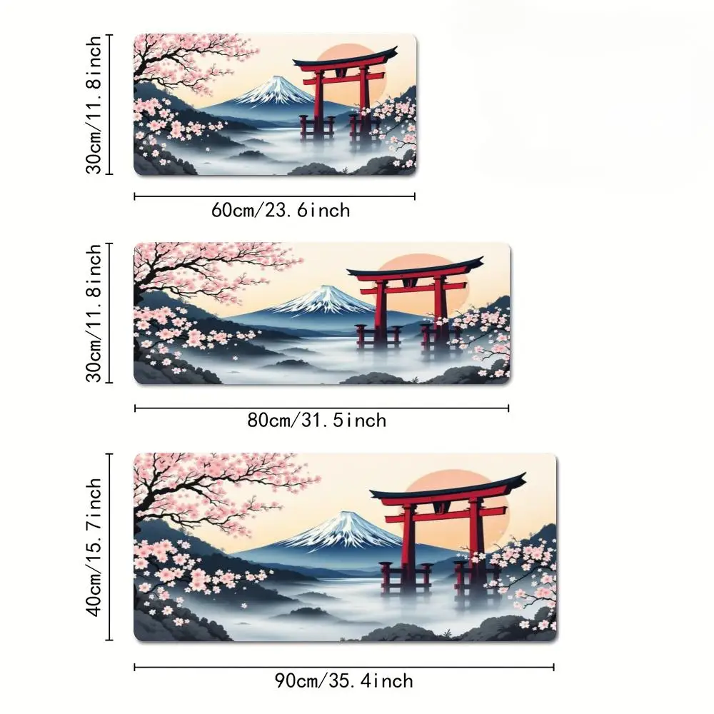 Коврик для мыши с пейзажем вишни, XXL, настольная клавиатура, настольные коврики, игровой противоскользящий настольный коврик, компьютерные аксессуары, длинный коврик для мыши