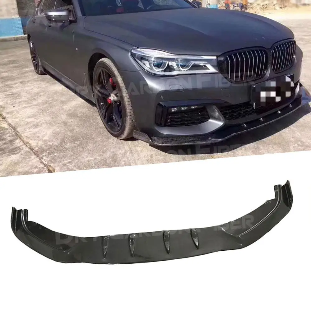 Carbon Fiber Front Lip Spoiler For BMW 7 Series G10 G11 M760 730i 740i 2017-2018 FRP Head Bumper Extension Chin