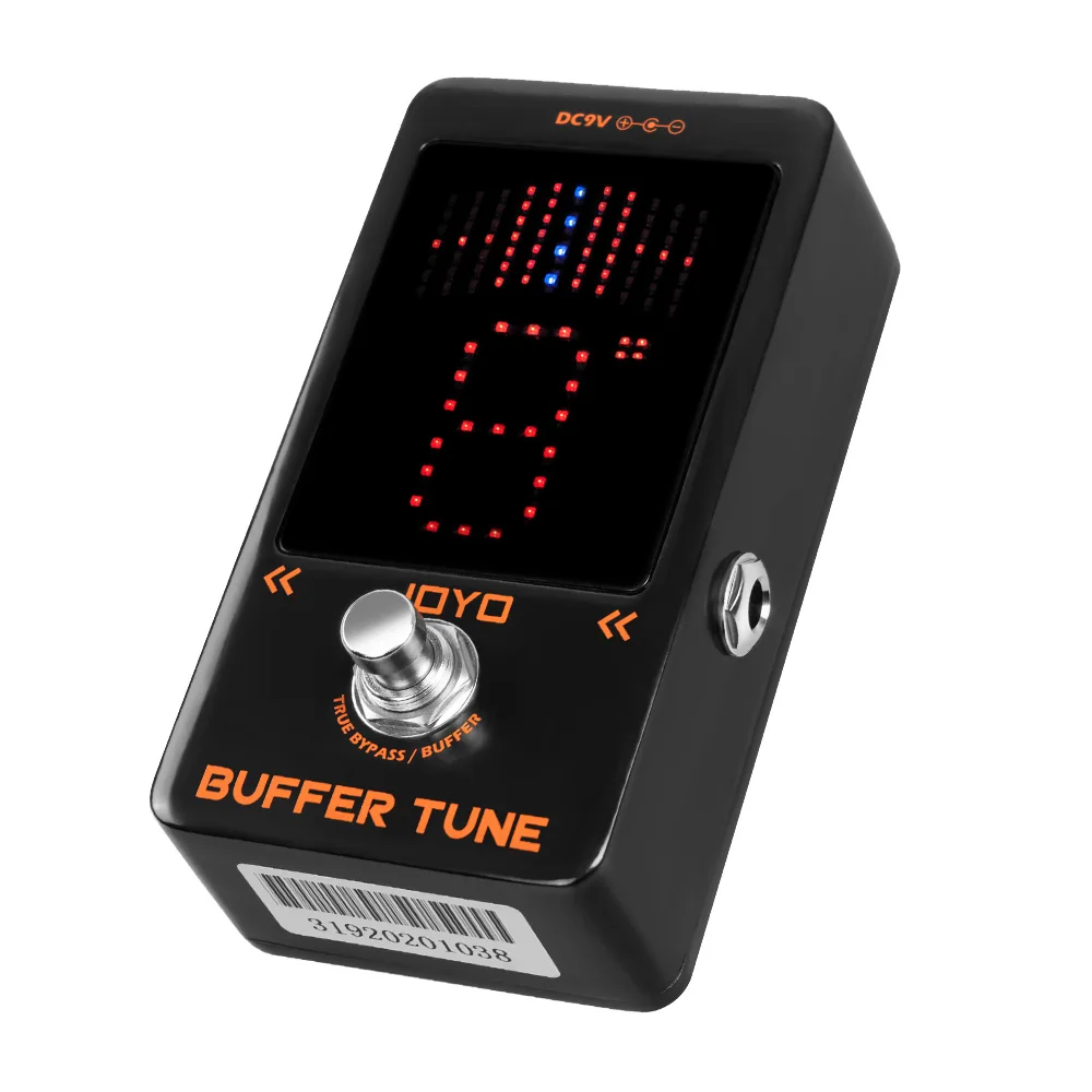 JOYO JF-19 BUFFER TUNE Tuner Pedal ±1 Cent High-Precision LED Display Analog Buffer Function for 7 String Electric Guitar & Bass