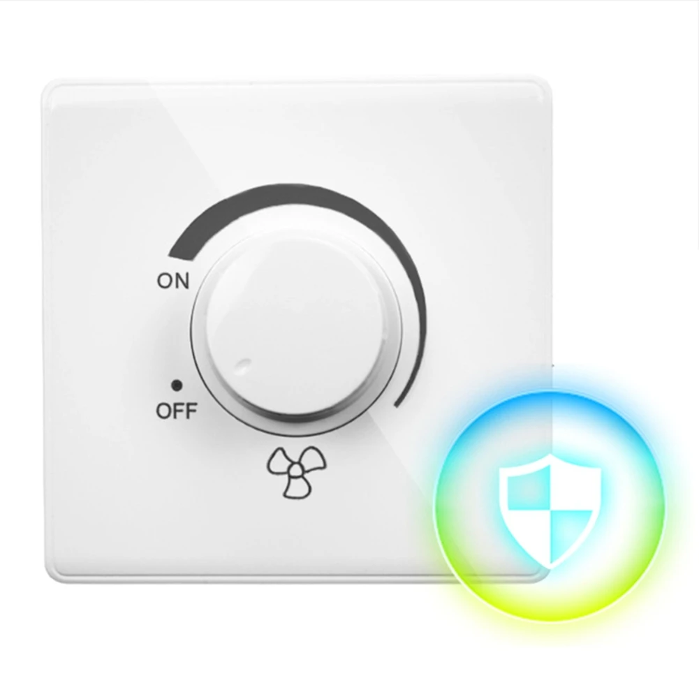 ウォールスイッチ付きシーリングファン調整スイッチ,86タイプ,220v,10a
