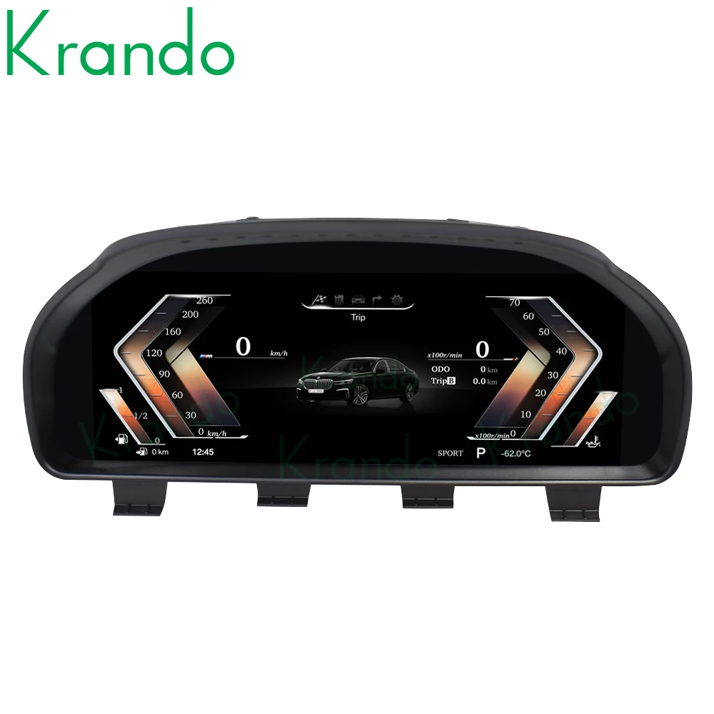 Krando Linux Digital Instrument Cluster For 5 Series F10 F11 F18 2009 - 2019 Dashboard Panel LCD Speedmeter Screen Cockpits