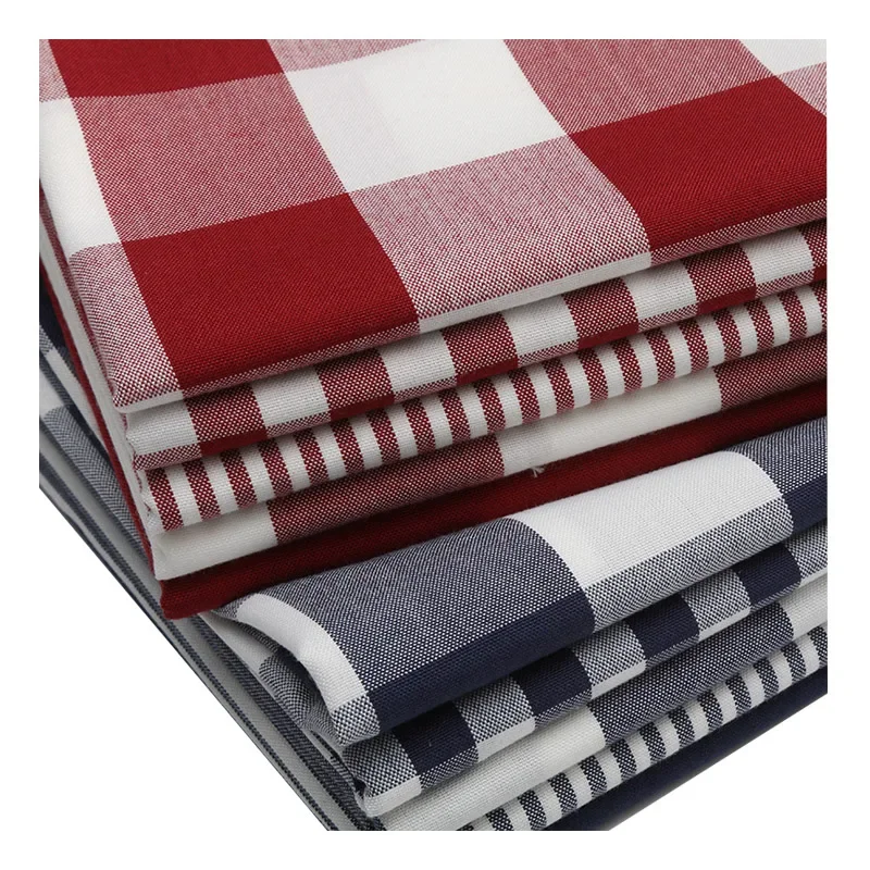 Thickened Cotton and Linen Fabric Striped Checkered Solid Color Sofa Fabric Tablecloth Curtains DIY Home Yarn Dyed Linen Fabric - Image 5