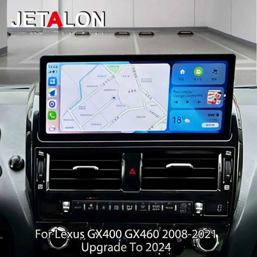 

10.9'' Автомагнитола Android 14 для Lexus GX400 GX460 2008-2021: Обновление до мультимедийного плеера 2024 года с GPS, стерео и CarPlay