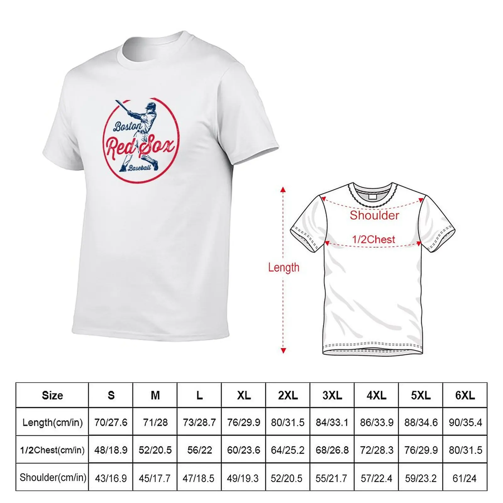 Vintage Red Sox T-Shirt baggy shirts quick drying cotton graphic tees designer shirts men t shirts