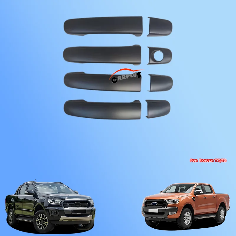 

for FORD RANGER RAPTOR 2012-2020 ABS black plastic door Handle cover Body Kit Exterior Accessories