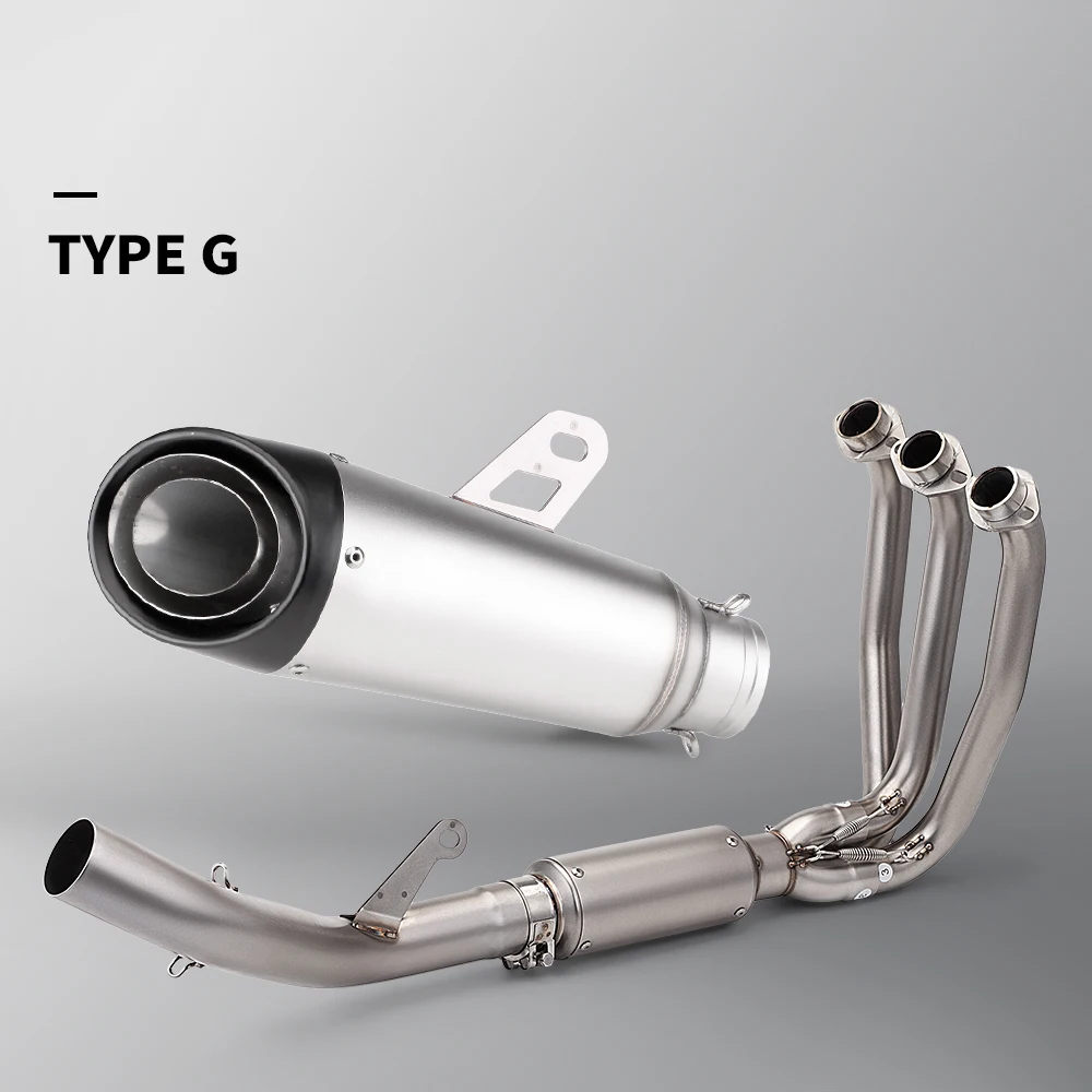 Full Exhaust System Exhaust Muffler Escape Modify For 675SR 675R 675NK Front Link Pipe