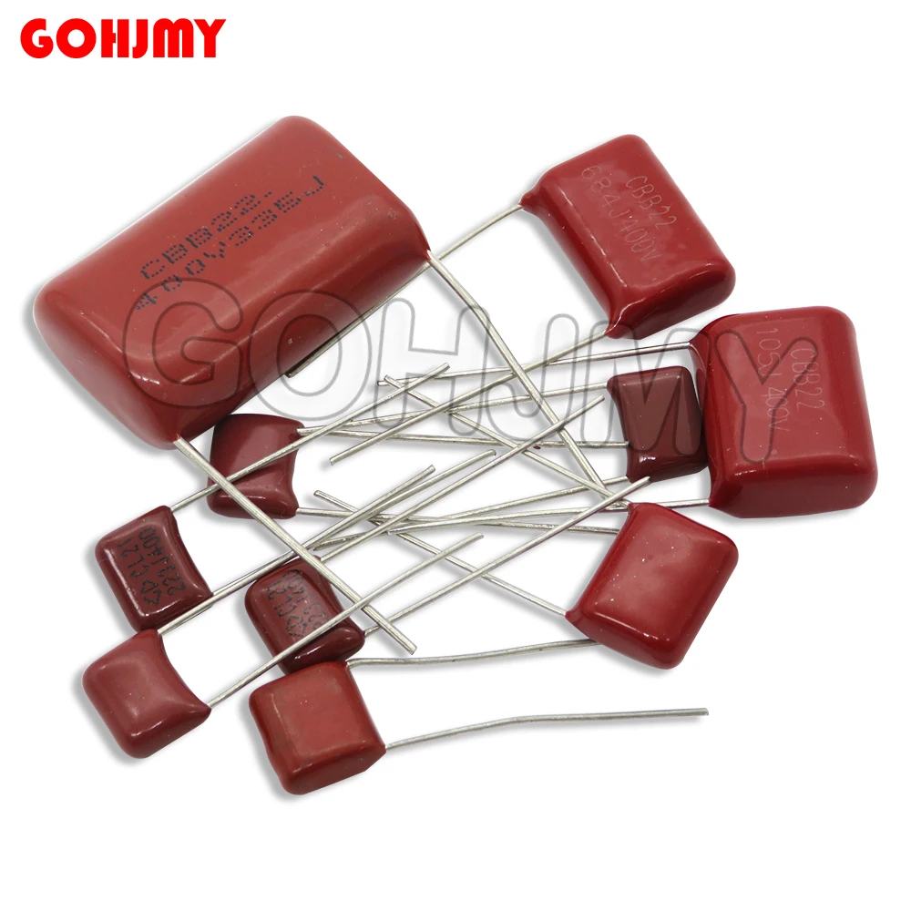 10PCS 63V 100V 250V 400V 450V 630V 2000V RED CBB Kondensator z folii polipropylenowej 101 103 104 105 125J 221 222 223 224J 225 332 333J