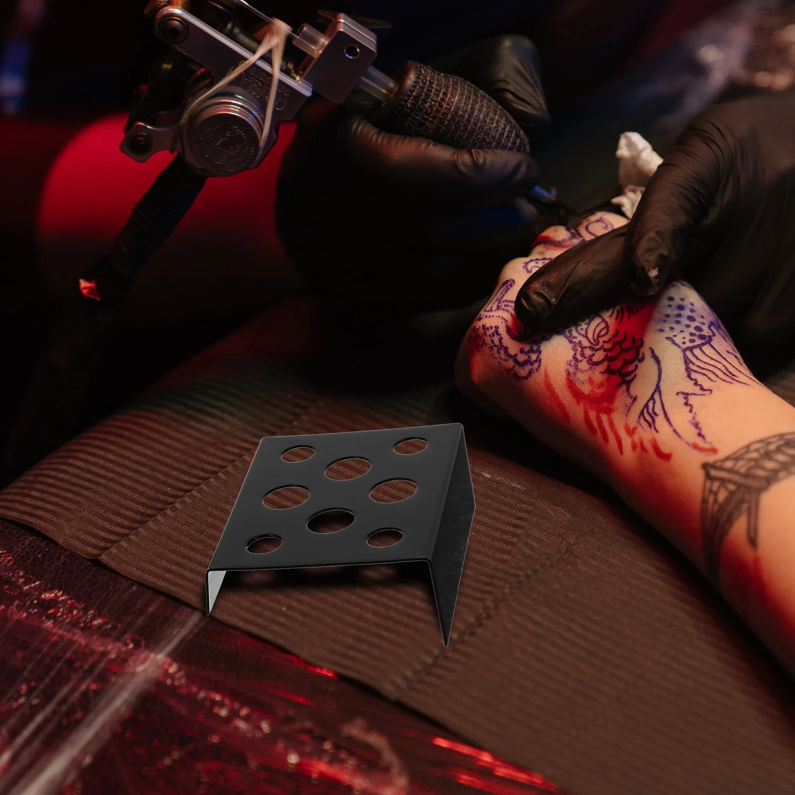 Support de gobelets à pigments pour tatouages, support de verre multicolore, Solution de rangement pratique et Durable pour Salons d'artistes