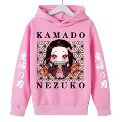 2023 Killer Hoodie Boys and Girls Hoodie Children's Clothing Hoodie Anime Kimetsu No Yaiba Nezuko Pullover