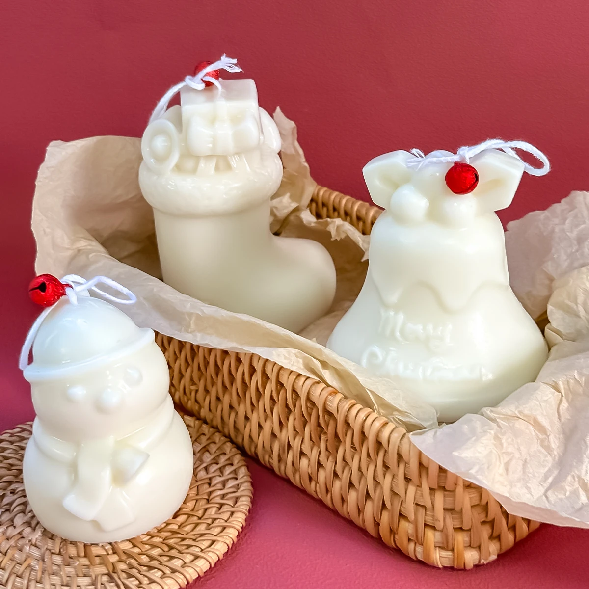 3D süße Elch Schneemann Silikon Kerze Form DIY Weihnachten Ornament machen Aromath Seife Harz Gips Formen Home Decor Handwerk Geschenke