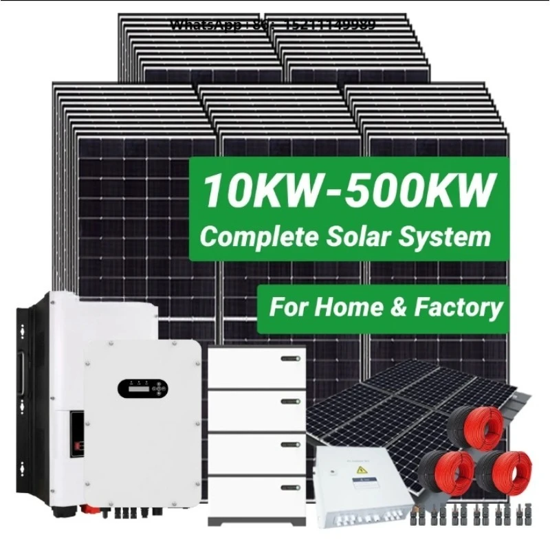 Device Hybrid Solar Energy System 5KW 10KW 20KW 30KW Solar Generator System With High Voltage Battery