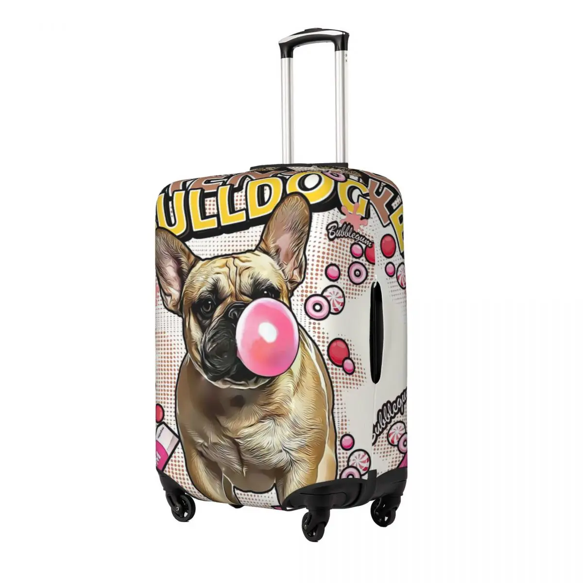 Cool French Bulldog Print Luggage Protective Dust Covers Elastic Waterproof 18-32inch Suitcase Cover Travel Accessories