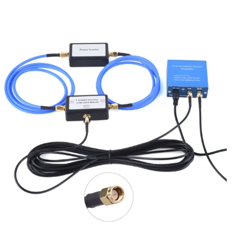 【Home-Accessories】Magnetic Antenna Amplifier Portable 250MW Passive Loop Antenna SMA/BNC/3.5MM Audio Low Loss Broadband for HF