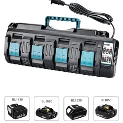 For Makita 18V 14.4V 4 Ports Li-Ion Battery Charger DC18RD DC18SF for Makita 14.4V 18V 20V BL1830 BL1840 BL1850 BL1860 Bl1430