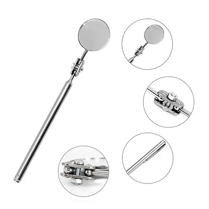 30mm 50mm Portable Car Angle Observation Pen Car Telescopic Detection Lens Inspection Round Mirrorcar Inspection Mirror Tools