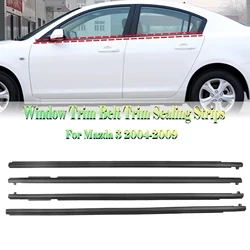 Car Exterior Window Trim Weatherstrip Seal Strip Door Sealing Shield For Mazda 3 BK Series Sedan 2004-2009