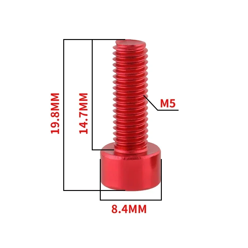 2pcs Bicycle Bottle Cage Screw M5 Aluminum Alloy Cycling Water Bottle Holder Bolts Hex Socket Fixing Screw MTB Bike Accessories image 3