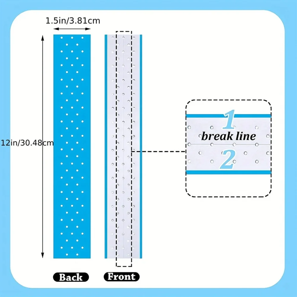 5/10/20 pc Double-Sided Wig Tape Strips with Breathable Holes - Long, Strong Hold Hair Extension Adhesive image 4