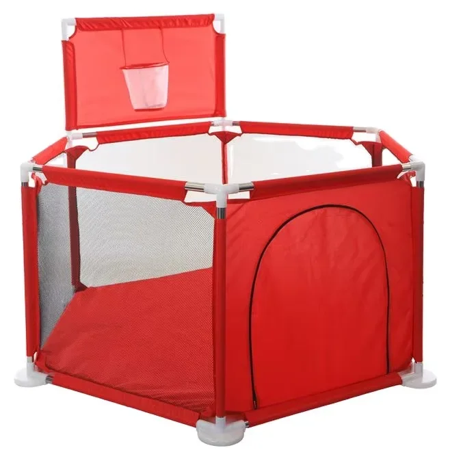 Baby and Toddlers Multiple Size with Basketball Hoop Breathable Material Kids Playpens