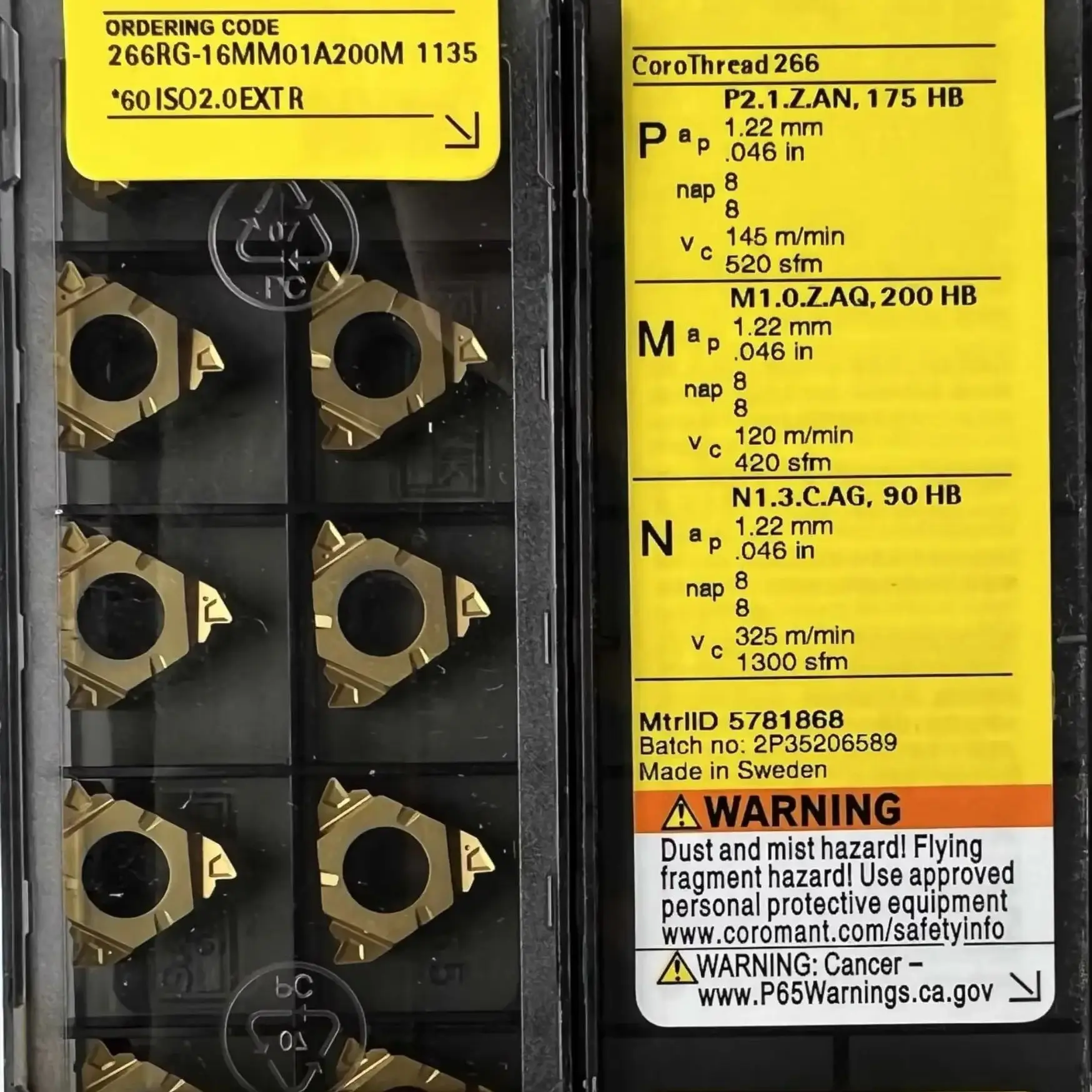 

266RG-16MM01A200M 1135 /Alloy blade 10 PCS