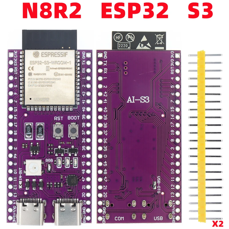 ESP32 ESP32-C3 AI-C3 ESP32-C3-DevKitM-1 ESP32-C3-MINI-1 AI-S3 ESP32-S3 N16R8 ESP32-S3-DevKit C Dual Type-C USB development board