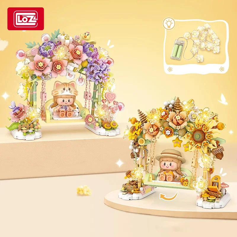 

LOZ1354 развивающая модель в сборе, игрушки, уличная модель качелей, сборка для девочек, строительный блок, игрушки в подарок