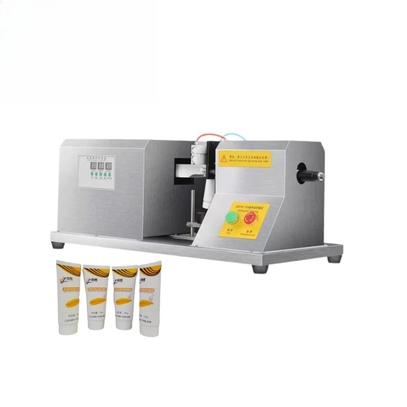 Manual electric ultrasonic cosmetic tube filling and sealing machine