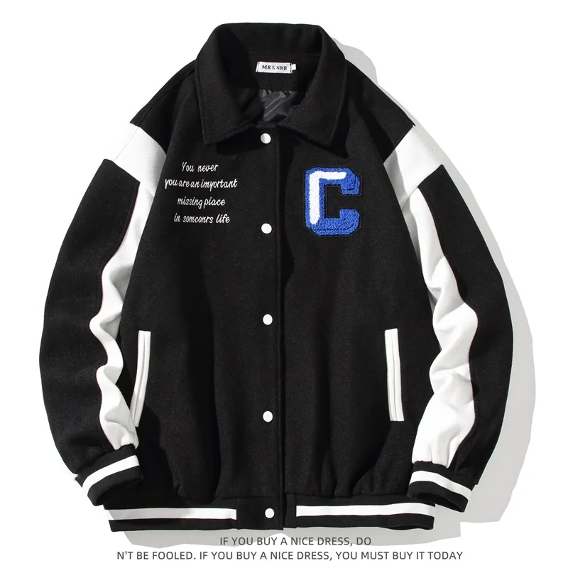 

Men High Street Color Block Windbreaker Jackets Coats Women Spring Autumn Thin Fashion College Jackets Hip Hop Varsity Jacket