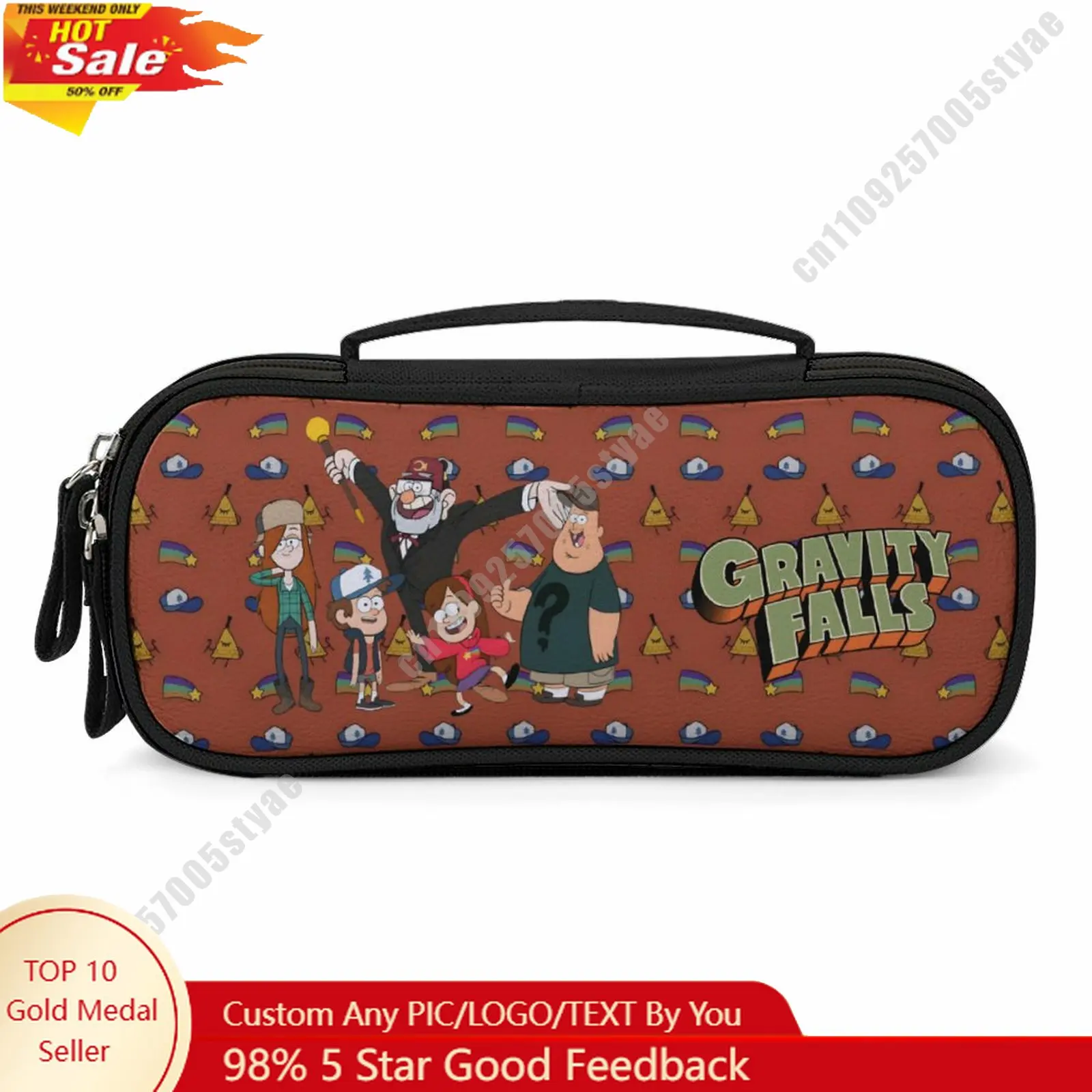 

Gravity Falls Pencil Case Disney Cartoon Character Customized Design Personalized Creation Holiday Gift Cosmetic Bag Cosplay