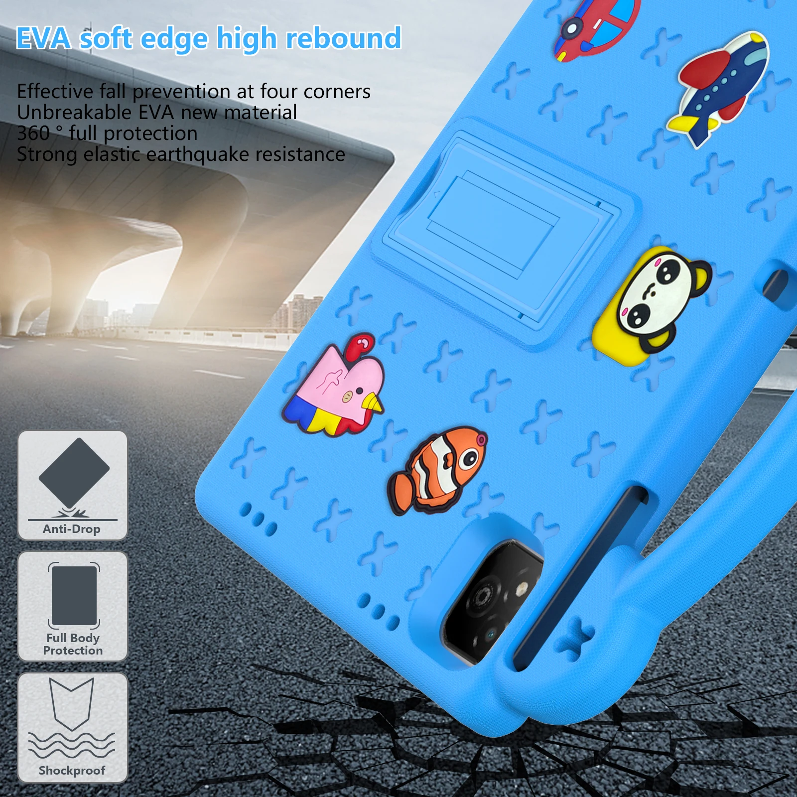 Kids EVA Bear Stand Case For Infinix Xpad 11" X1101 2024 Shock Proof Full Body Tablet Cover