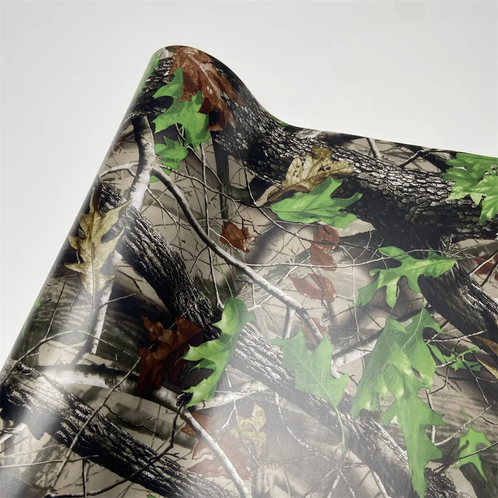 Motorcycle Sticker Nature Leaf Tree Camouflage Camo Film Waterproof Green Car Adhesive Vinyl