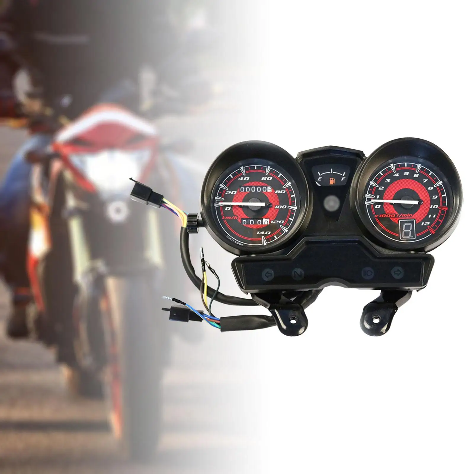 Motorbike LED Digital Speedometer Speed Gauge Odometer Modification for Yamaha