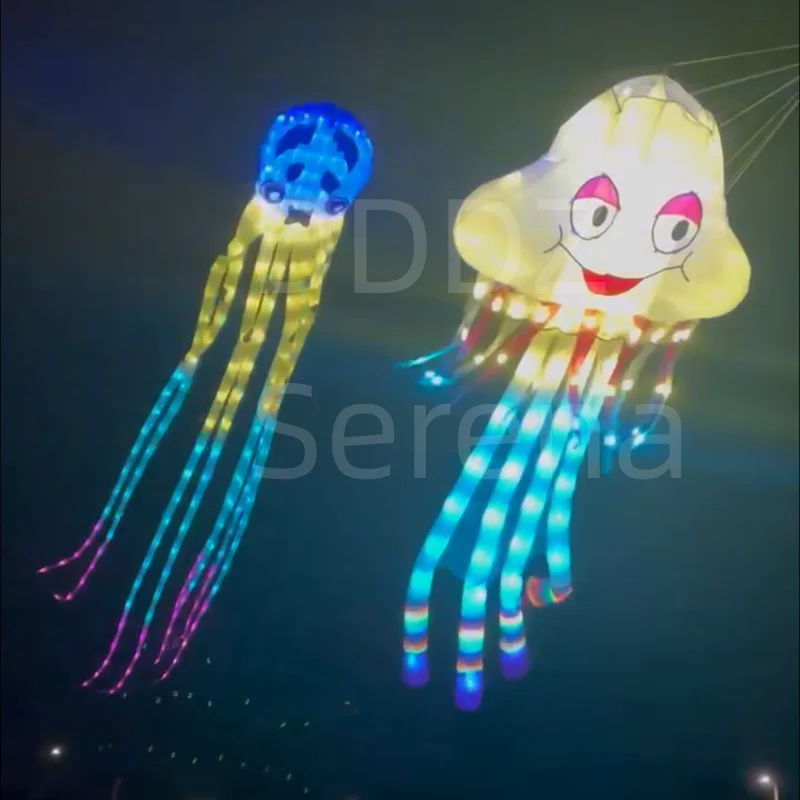 LED 5M Jerryfish Wasvlieger Lijnhanger zachte vlieger in de nacht in hoge helderheid met ronde hoek LED goed beschermvlieger