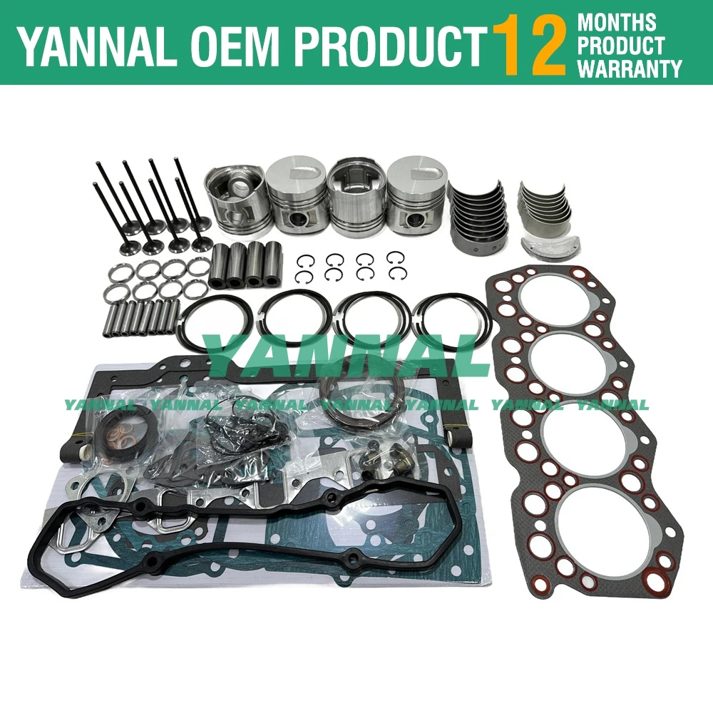 S4E Overhaul Rebuild Kit (No cylinder liner) For Mitsubishi S4E S4E2 Engine FD20 FD23 FD25 94mm 34417-04100 34417-04101