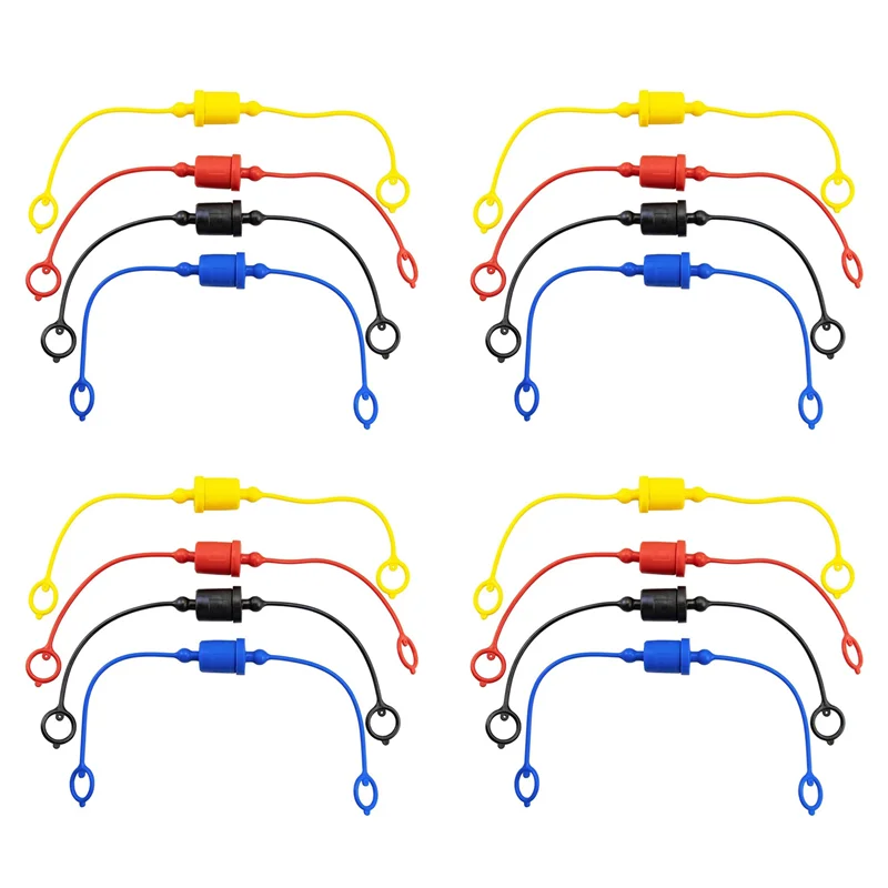 

ABDJ-16 комплектов гидравлического быстроразъемного соединения, мужской пылезащитный колпачок и женская заглушка, резиновые пылезащитные колпачки/пробки (ISO-A 1/4 дюйма)