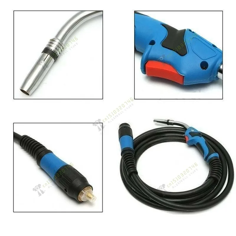 MB24 MIG Welding Torch Spare Parts Kit,250A Connector with5Meter Cable,Welding Liner and Contact Tips for Welding Machine Repair