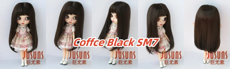 Jusuns JD371 9-10inch 10-11inch Soft Synthetic Mohair Doll Wig Full Bangs Miranda BJD Hair OG Blythes Meadow Doll Accessories