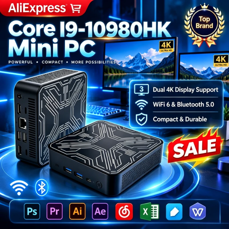 core-i9-10980hk搭載、小型で持ち運び可能なゲーミングデスクトップpc。16gb-ram、1tb-2tb-ssd、4k-hd対応。ゲーマー向け。