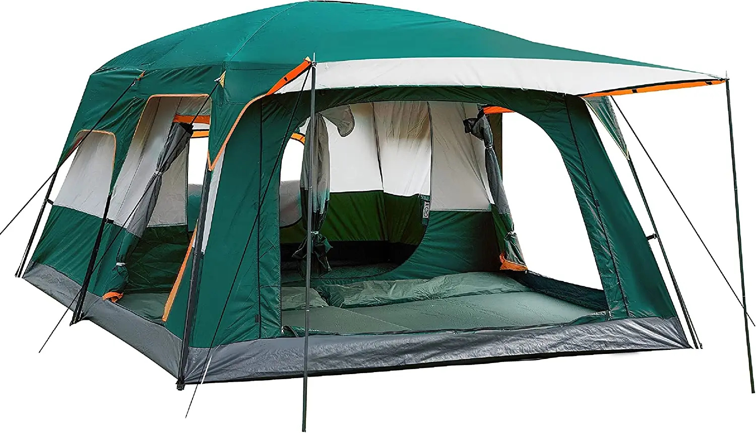 WOQI two room extra large outdoor camping tents 6-10 persons waterproof outdoor family luxury family tent