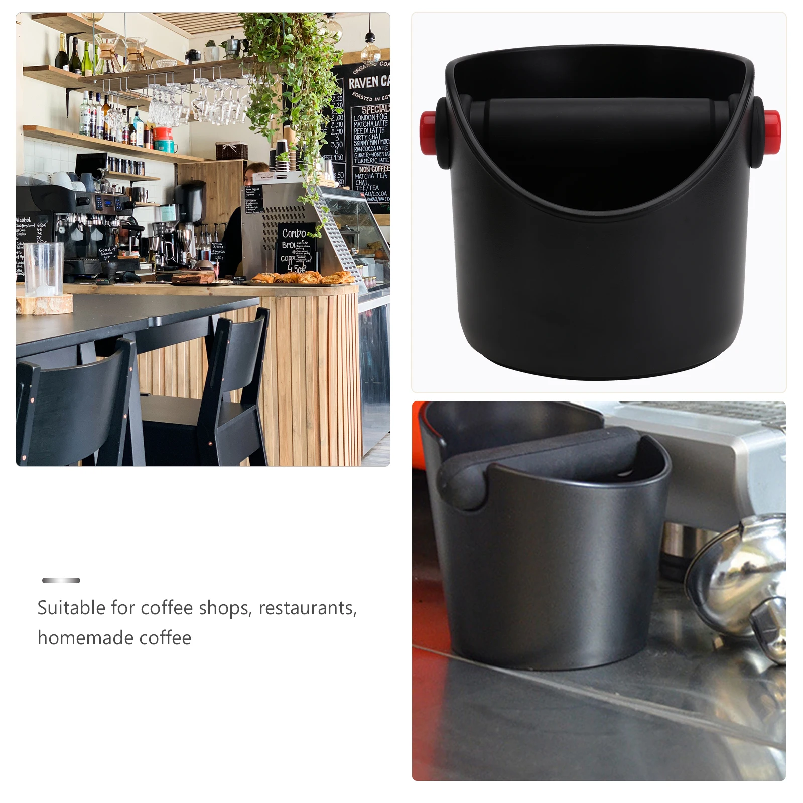 1 قطعة دلو مطحون القهوة المضادة للانزلاق أسفل سهلة التنظيف صندوق طحن الإسبريسو ملحق دلو مطحون القهوة #3