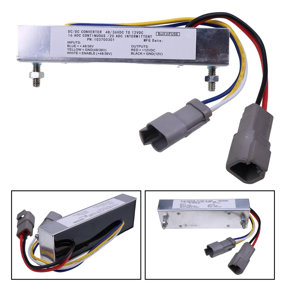 DC Converter 103700301 103700302 For ClubCar Golf Carts,for DS, For Precedent, For Tempo Golf Cart DC Converter
