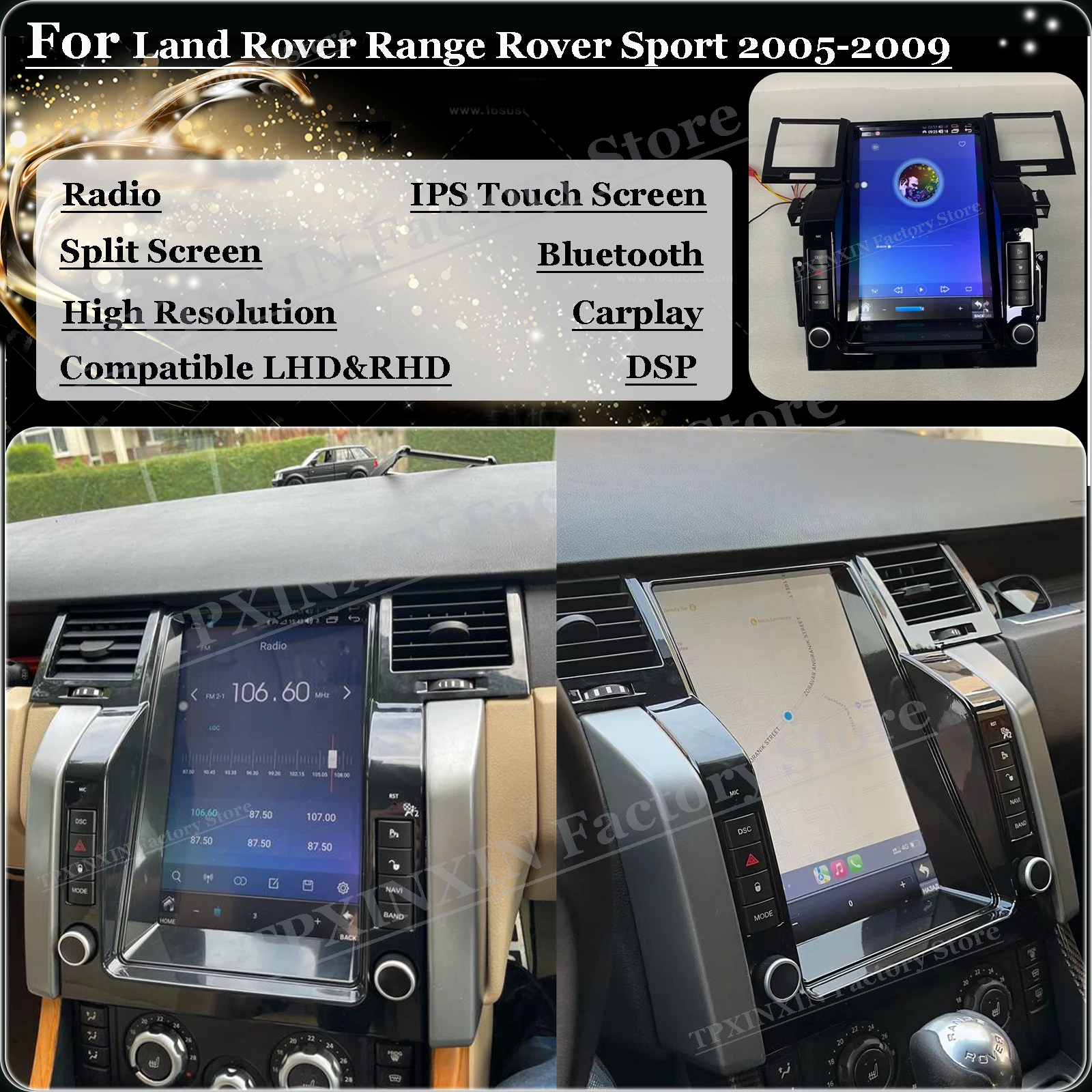 

Automotive Multimedia Android 12 For Land Rover Range Rover Sport 2005 2006 2007 2008 2009 Radio Coche With Bluetooth Navigation