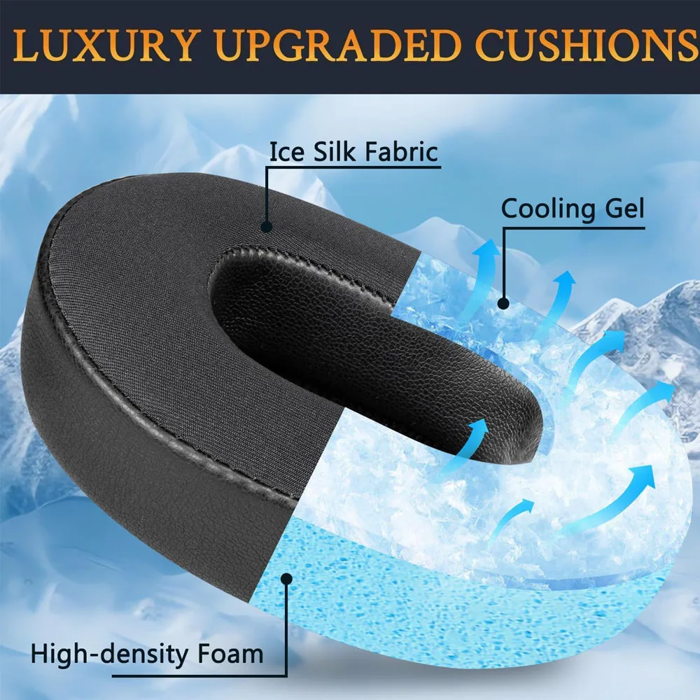 Almohadillas de Gel refrescante para auriculares Skullcandy Crusher ANC2, almohadillas inalámbricas para auriculares, almohadillas mejoradas, funda de cojín, orejera