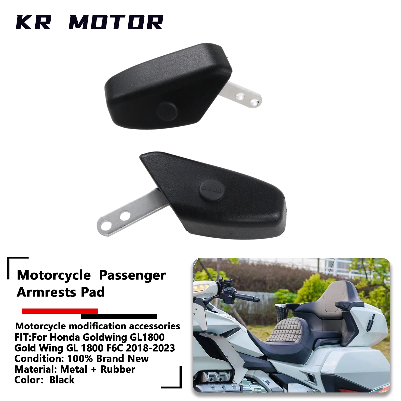

Fit For Honda Goldwing GL 1800 GL1800 F6C 2018-2023 Motorcycle Rear Passenger Armrests Pad Trunk Handrail Cushion Accessories