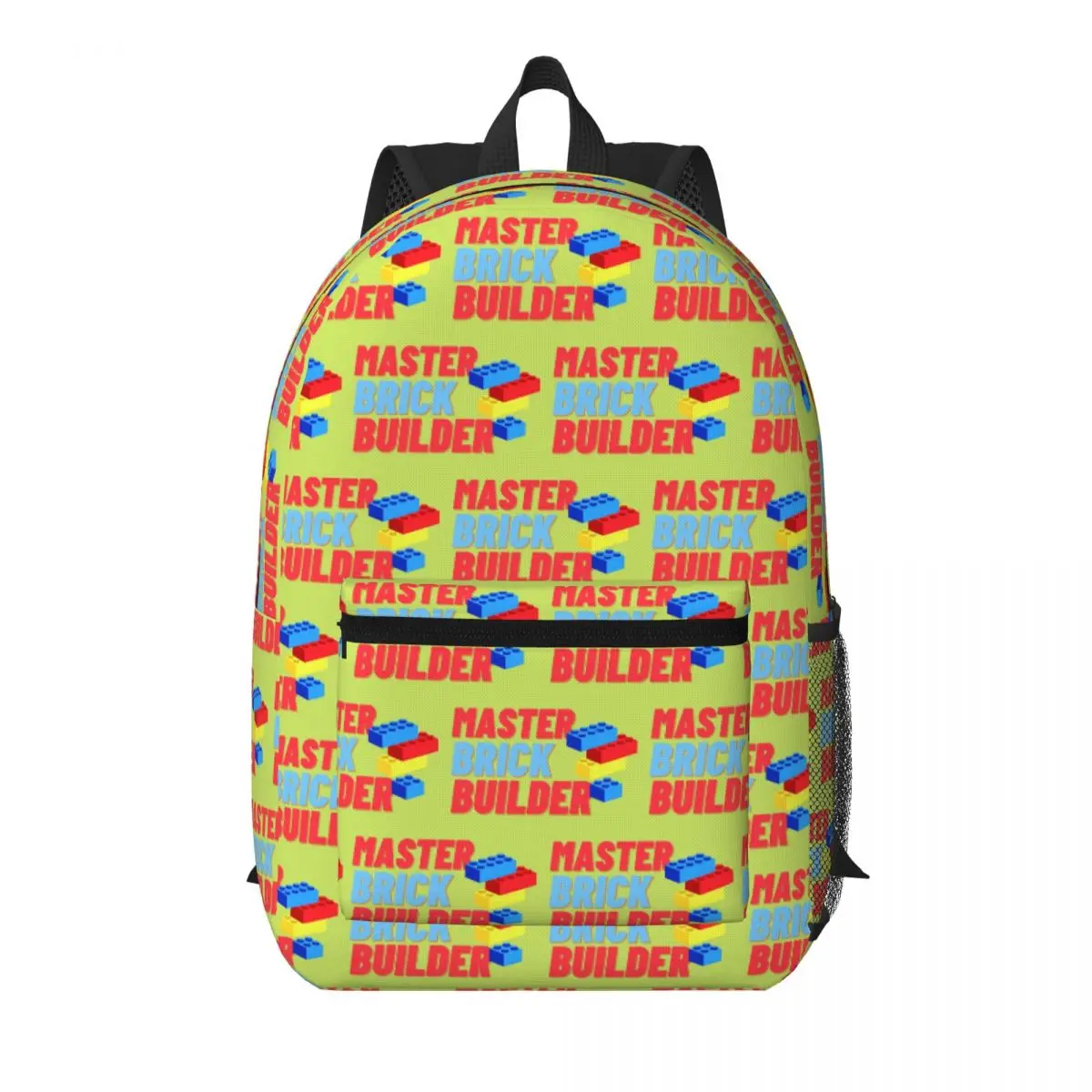 

Master Brick Builder Kids Toy Clothes Student Backpack School Bag Hiking Travel Daypack for Men Women Bookbag Shoulder Bags
