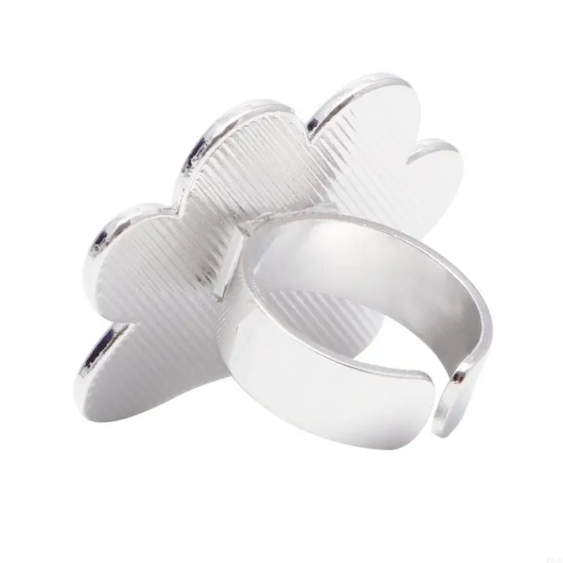 

R9JE Finger Mini Art Mixing Metal Tool For Free Hand Manicure Ring