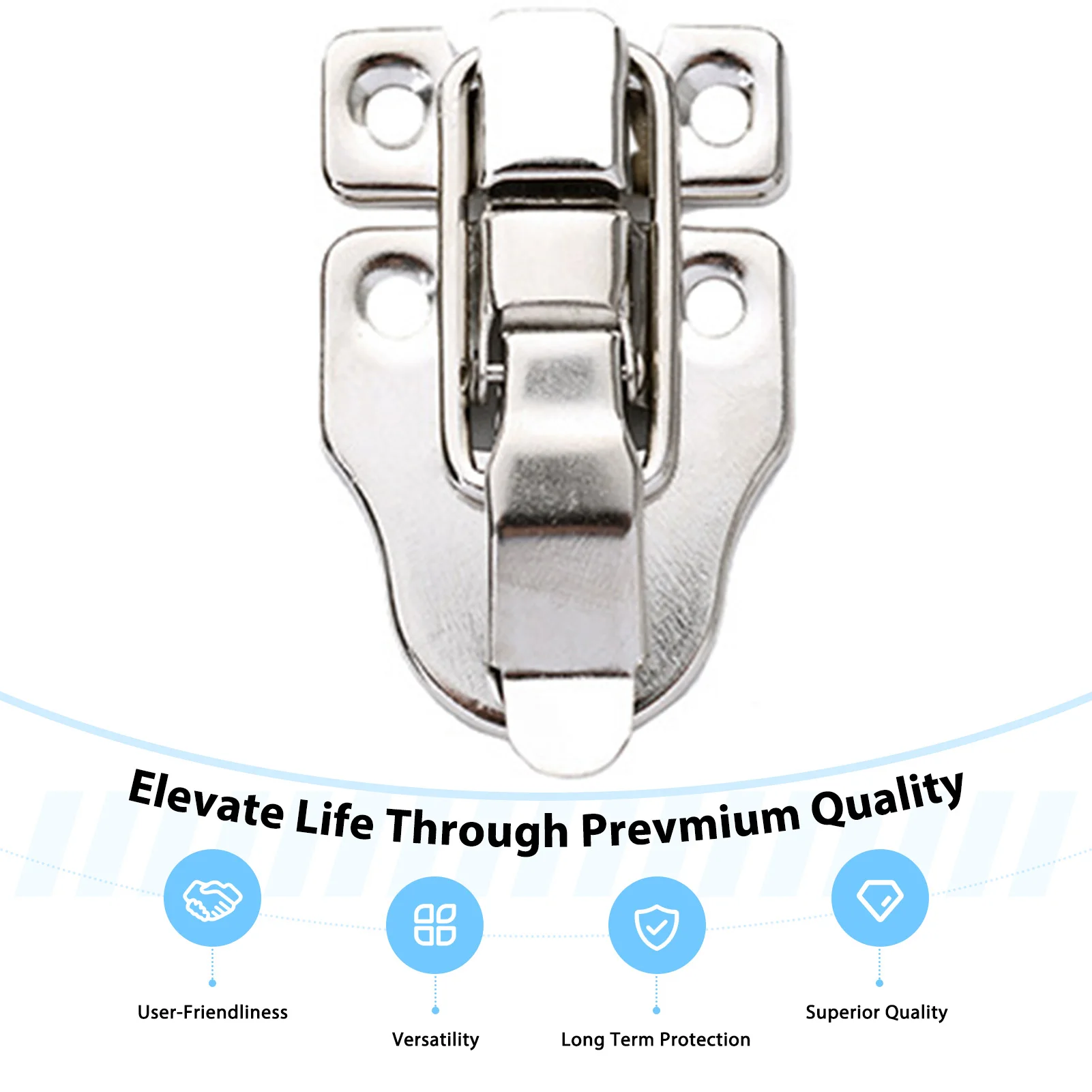 Toolbox Lock Latch Durable Adjustable Duckbill Buckle for Wood Box Repair Heavy Duty Metal Clasp Hardware Fasteners Kit